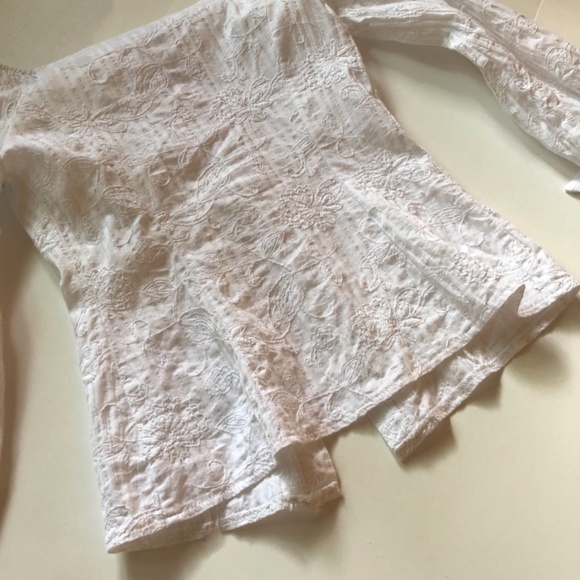 Final Touch Bateau or Shoulder Hugging, Crinkled, Ruffled Top - Picture 8 of 15